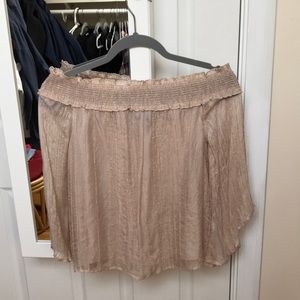 American eagle New Years off the shoulder top